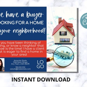 Real Estate Postcards, Hello Neighbor Real Estate Card, Realtor Postcards, Real Estate Marketing, Realtor Mailers