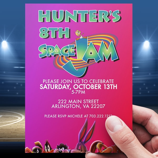 Space Jam 2 Birthday Invitation, Space Jam A New Legacy Birthday Invite, Space Jam Party Invitation, Space Jam Two Birthday Invitations