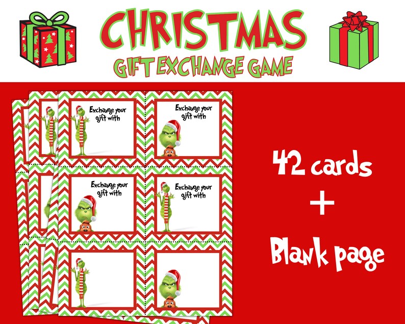 Christmas Gift Exchange Game Christmas Party Game White - Etsy Australia