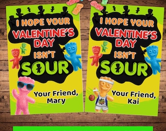 Sour Candy Patch Valentine, Valentijnskaarten voor Valentijnsdag, Valentijnsdagkaarten, Classroom Valentines for School