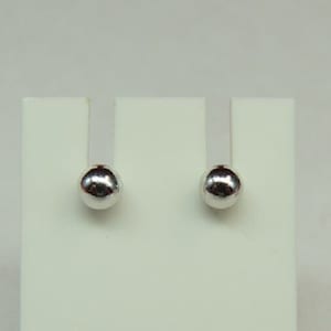 Ball Stud Earrings 4 mm 925 Sterling Silver Earring Ball Earring Unisex Top Noble