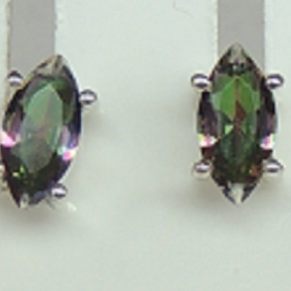 Noble 1.15 Carat Mysticism Topaz Earrings 925 Silver Mystic Topaz Earring Earring