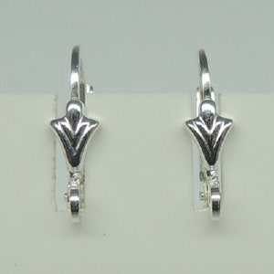 Leverback lily ear genuine 925 silver replacement part with folding hinge TOP