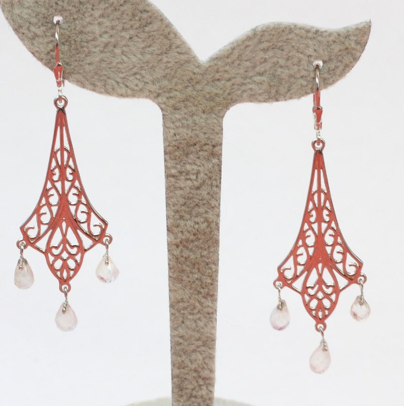 Noble 3.78 Carat Mondlichtoas Earhanger Earpiece 925 Silver Brisur Top Noble Moonstone Noble Earrings in Romantic Look