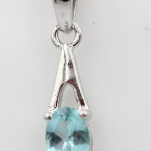 rare 0.72 carat blue apatite pendant 925 silver necklace chain