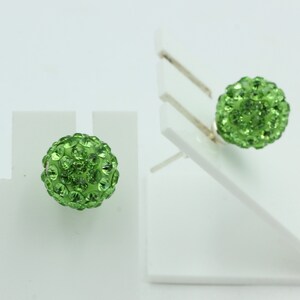 Shambhalla earrings green silver diameter approx. 9 mm