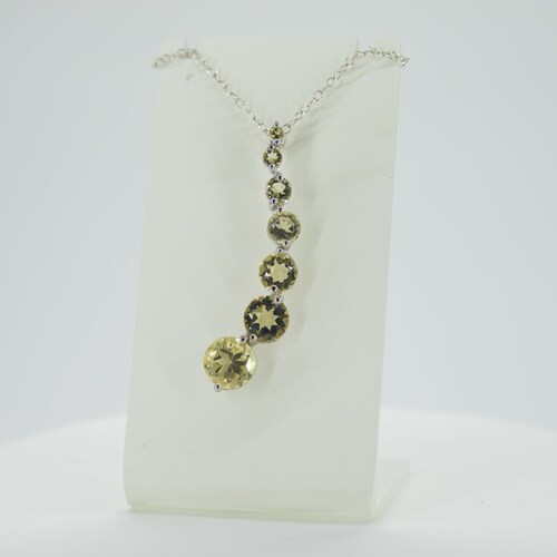 Noble 4,65 Carat Citrine Anhanger 925 Silver Necklace Necklace CitrineTop shops Gemstone