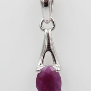 rare 0.72 carat ruby pendant 925 silver necklace chain ruby pendant