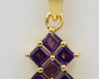 Noble 1,9 Amethyst Pendant 925 Silver Necklace Violet Gemstone Verg.
