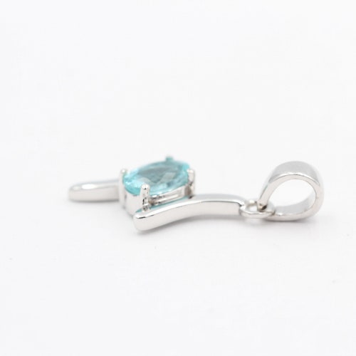 0,72 Carat rare apatite pendant 925 silver necklace chain apatite pendant shops top