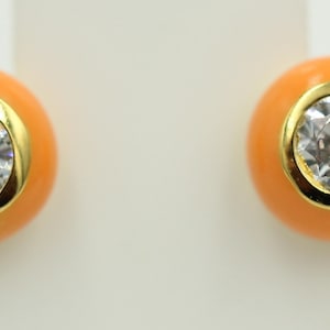 Stud earrings zirconia with enamel 925 Sterling silver approx. 5.5 cm design jewelry