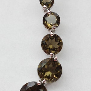 Noble 5.48 Carat Smoky Topaz Pendant 925 Silver Necklace Chain Smoky Quartz Top