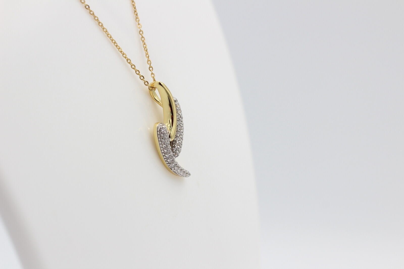 Ciondolo Segno Dollaro $ Argento 925 Placcato Oro Con Zirconia - G345, Per Uomo