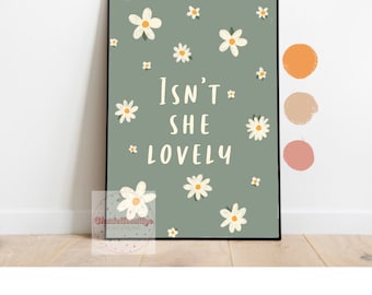 Isn’t she lovely Daisy print. 4 colours available