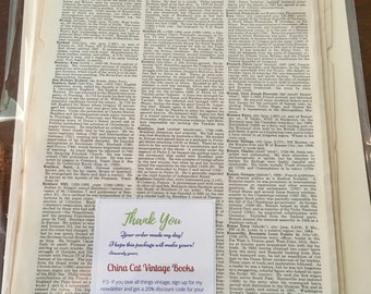 Vintage Book Pages from the 1963 Columbia Encyclopedia, for Scrap Book, Paper crafts, Printing, Junk Journals, Mixed Media, Aged by Time