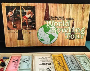 Vintage Don Carter & Paula Sperber Present: World Bowling Tour Board Game, June 1979, Has All Game Pieces, For 2  to 5 Players, Retro Game