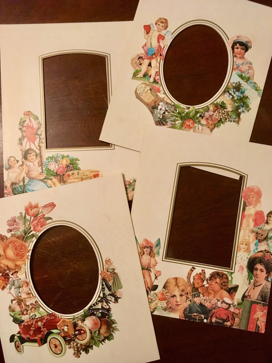 Set of 4 Victorian Style Photo Book Mats Fits 8 X 10 Frames Etsy