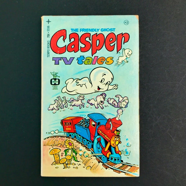 Vintage Casper TV Tales, Casper The Friendly Ghost, Harvey Cartoons, Tempo Books, Casper and Zelda, Wendy Witch, 1973 Trade Paperback