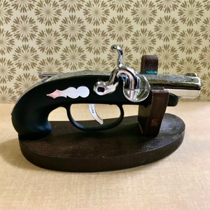derringer cigarette lighter Vintage Derringer Gun Table Lighter on Stand, Modern Model, Original Box,  Collectable Cigarette Cigar Lighter, MCM Home Bar Man Cave Decor