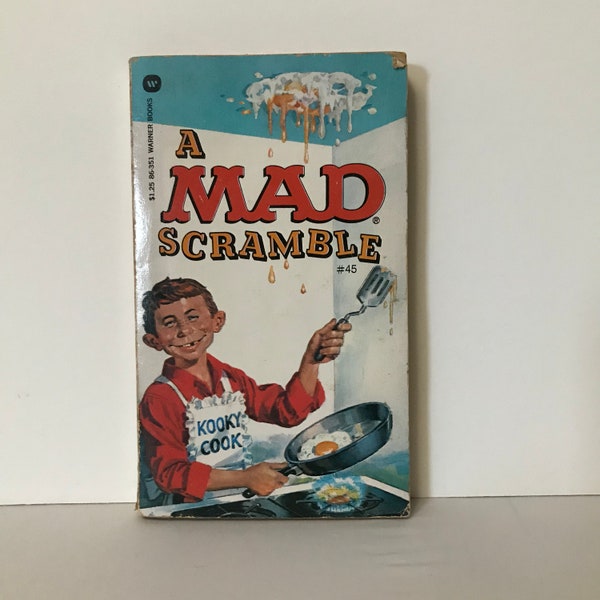 A Mad Scramble, #45, Vintage Mad Magazine, First Printing 1977, Trade Paperback, Feldstein, Gaines, Comic Book, Sick Humor, Alfred E Neuman
