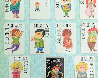 Vintage Whitman Slap Jack Playing Card, 1960s Kids Game Card, One Card of Choice, Scrapbooking, Junk Journals, Crafting, Vintage Supply