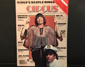Vintage Circus Magazine, Issue No 143, November 10 1976, Captain & Tennille, Bolin, Kiss, Linda Ronstadt, AM Flyer, Orleans, VTG 70s Rock