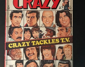 Vintage Crazy Magazine, June No 26, 1977, Stan Lee Presents, Crazy Tackles TV, Mary Hartman  Louise Lasser, John Travolta, Donnie Osmond