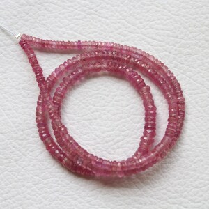 Rare Pink Sapphire Faceted Beads,Pink Rondelle Beads,Sapphire Beads,Precious gemstone Beads ,Pink Beads,3 to 5 beads,Jewelry making beads