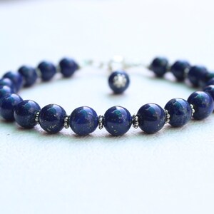 Lapis Lazuli Roundel Bracelet: Gemstone Jewelry Making (7.5 MM)