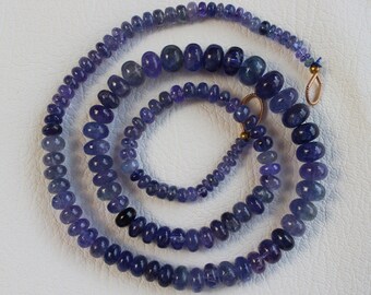 Gorgeous Natural Tanzanite Plain Beads Rondelles Beads Tanzanite Gemstone Beads Tanzanite Round Beads 4 MM To 10 MM Tanzanite Beads 22' Inch