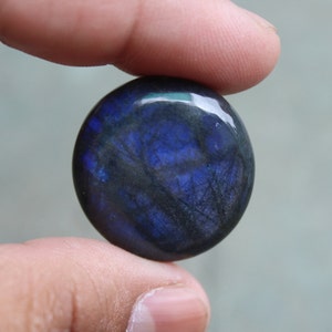 Gorgeous Rare Rainbow Fire Labradorite Cabochon Pendant Jewelry Making Stone Labradorite Stone 26x7 mm 43 Crt Labradorite Gemstone