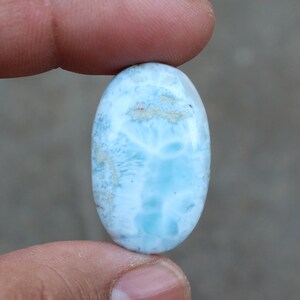 Wunderbarer Blauer Larimar Cabochon, hochwertiger Larimar Loser Edelstein, Halbedelstein Handcraft Stone Für die Schmuckherstellung, 27,0 Ct, 29x18x5 mm