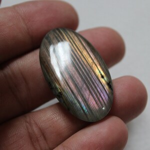 Amazing Natural Labradorite Gemstone,Multi Flashy Labradorite Cabochon,Loose Gemstone,Smooth Polish,Jewelry Making, 39x21x7 MM 50.0 Ct