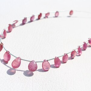 Fabulous Ruby Pear Shape Birolette Beads, Ruby Smooth Pear Briolette Beads,Ruby Gemstone ,60 Carat, 8x5.5 to 11x7 MM, (25) Pieces