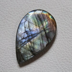 Natural Labradorite Gemstone,Multi Flashy Labradorite Cabochon,Loose Gemstone,Smooth Polish,Jewelry Making, 52x32x6 MM 93.0 Ct
