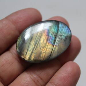 Natural Labradorite Gemstone,Multi Flashy Labradorite Cabochon,Loose Gemstone,Smooth Polish,Jewelry Making, 38x27x8 MM 78.0 Ct