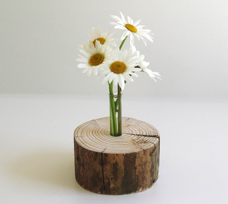 Wooden Vase Pure Nature Rund