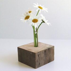 Wooden Vase Pure Nature Eckig