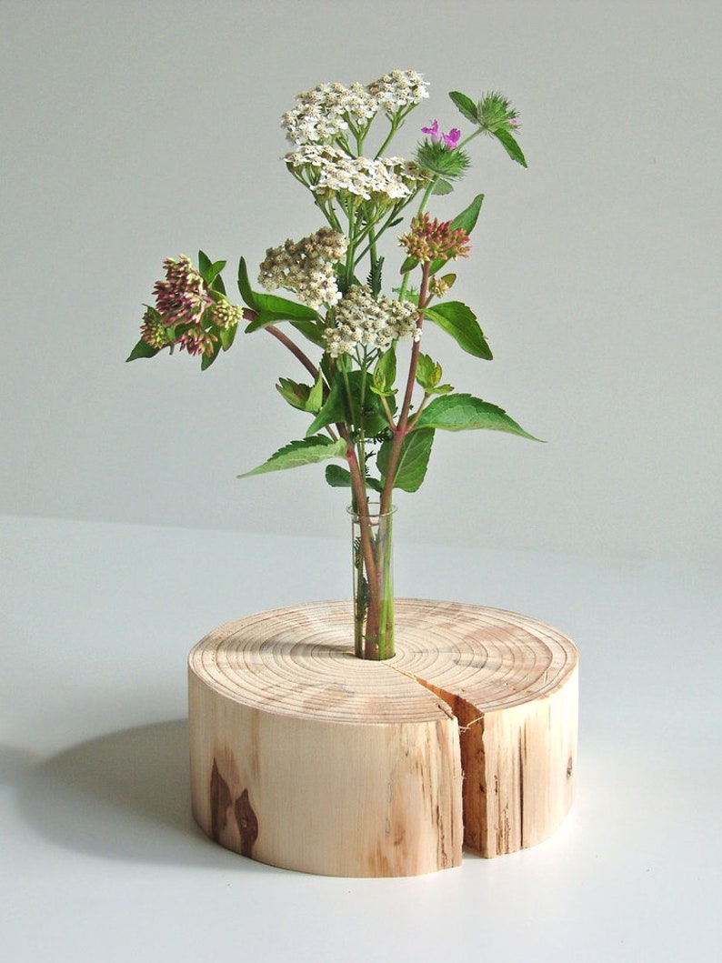 Wooden Vase Pure Nature Geschliffen