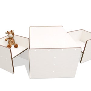 Ensemble enfant Eli-Kids 2Mount table réversible tabouret réversible tabouret cube rotatif image 5