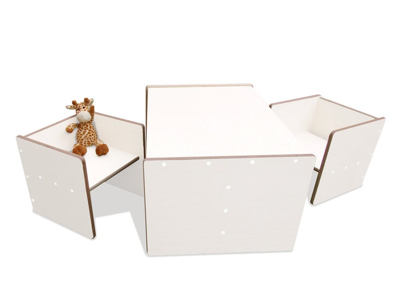 Ensemble enfant Eli-Kids 2Mount table réversible tabouret réversible tabouret cube rotatif image 5