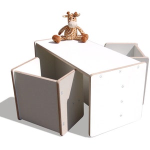 Ensemble enfant Eli-Kids 2Mount table réversible tabouret réversible tabouret cube rotatif image 6