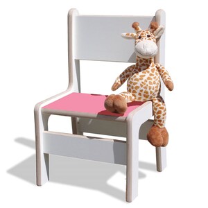 Chaise enfant Eli-Kids blanche avec assise colorée image 5