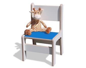 Eli-Kids Children's Chair - White with colorful seat