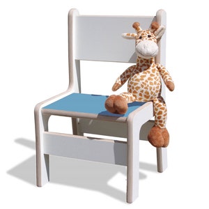 Chaise enfant Eli-Kids blanche avec assise colorée image 4