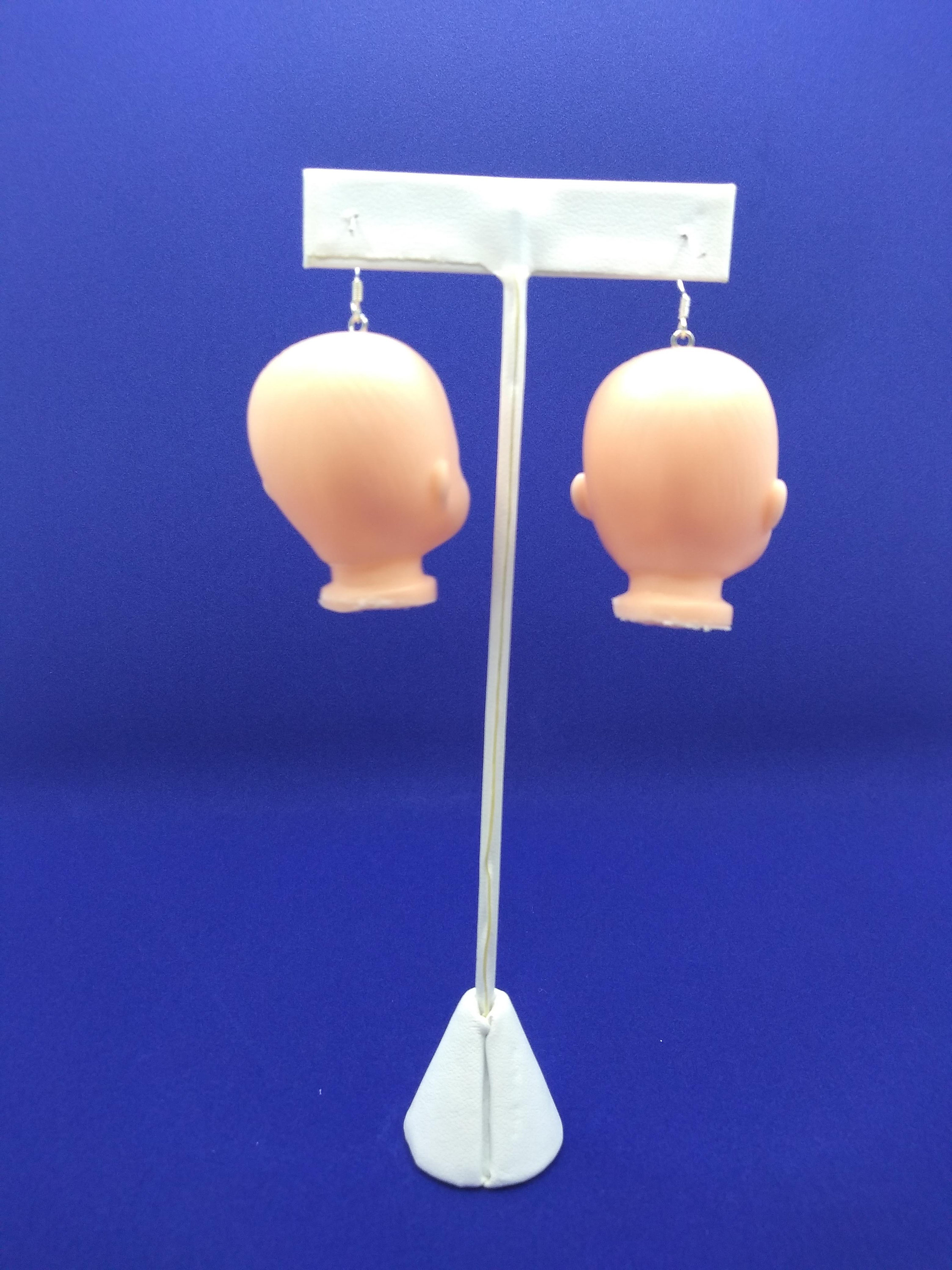 Baby Doll Head Dangling Earrings Etsy