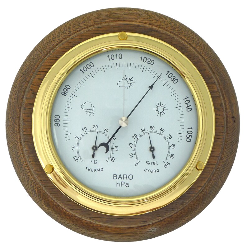 Brass Barometer With Built in Hygrometer and Thermometer on an Etsy