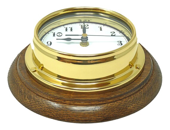Handmade in England Weighs Tabic solid Brass Arabic Clock 1/2kg 