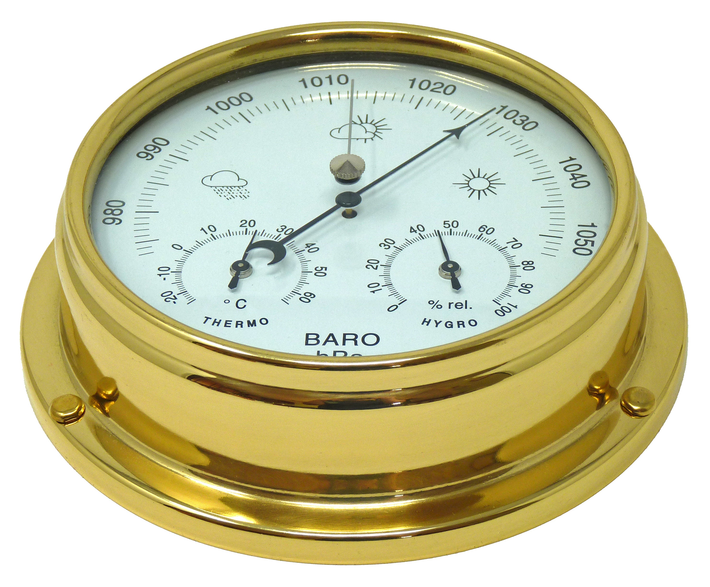 Tabic Solid Brass Barometer With Built in Hygrometer and Etsy UK