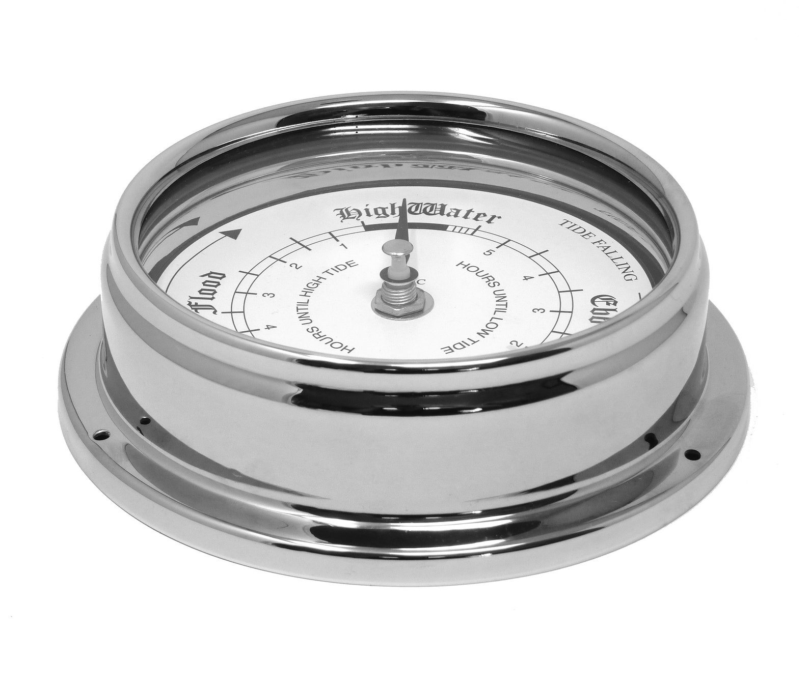 Tabic Tide Clock Chrome Plated Brass Heavy Etsy